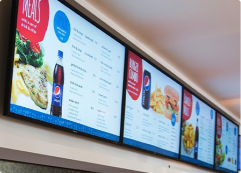 pantallas digitales centralizadas para manejo de menús en restaurantes